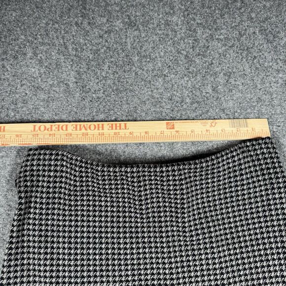 J. Jill Skirt Gray Black Houndstooth Faux Wrap A Line Ponte Women’s Small - Picture 6 of 7